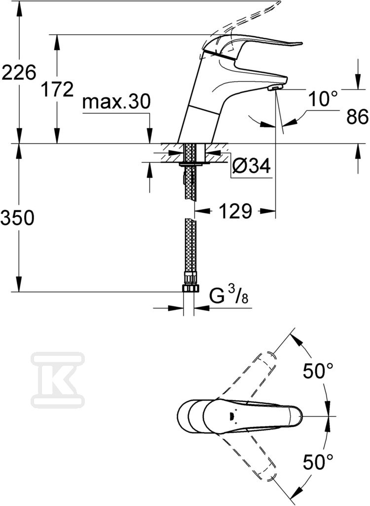 Euroeco Special - basin mixer, without - 32765000