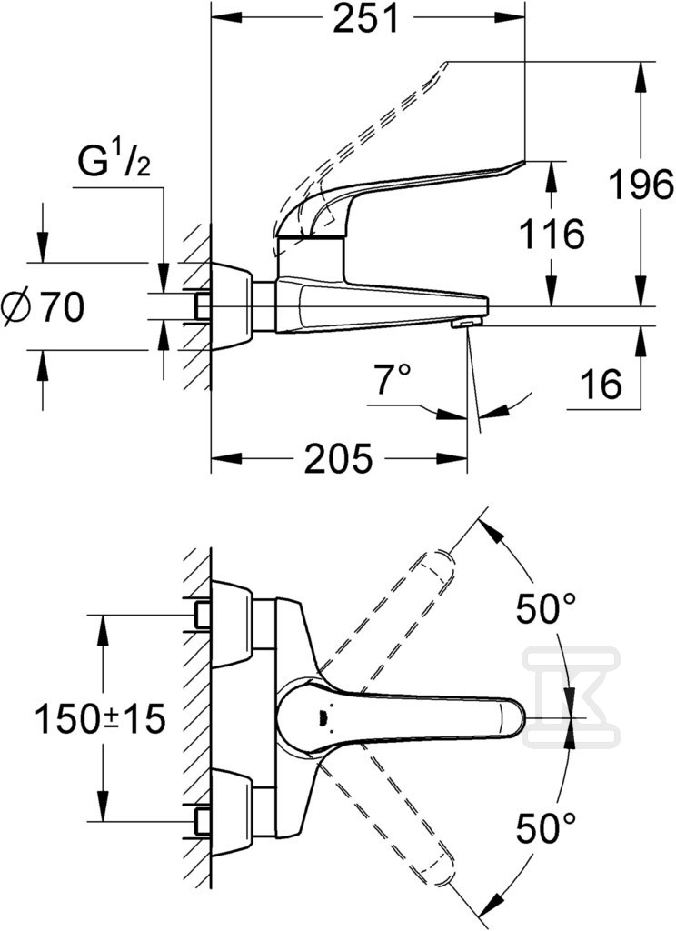 Bateria umywalkowa Grohe Euroeco - 32778000