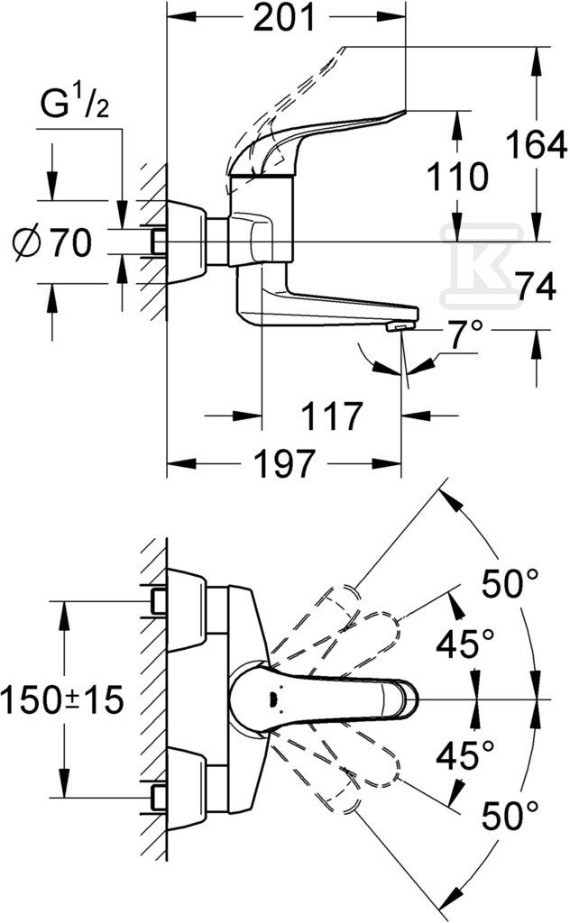 Bateria umywalkowa Grohe Euroeco - 32767000