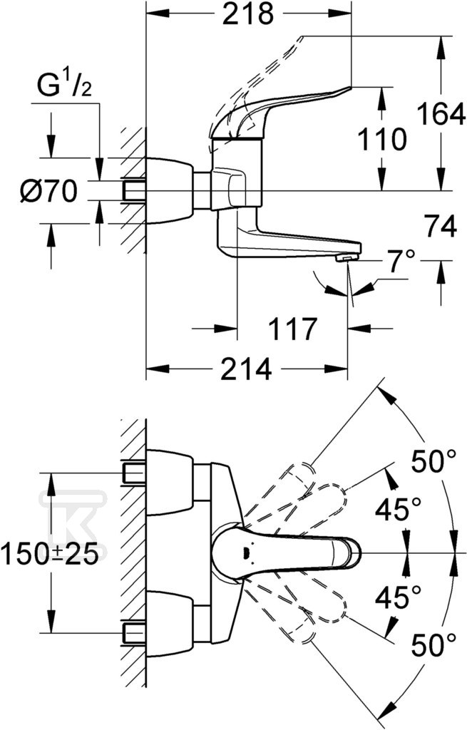 Bateria umywalkowa Grohe Euroeco - 32771000