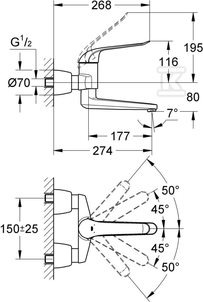 Euroeco Special - basin mixer, 274mm - 32774000