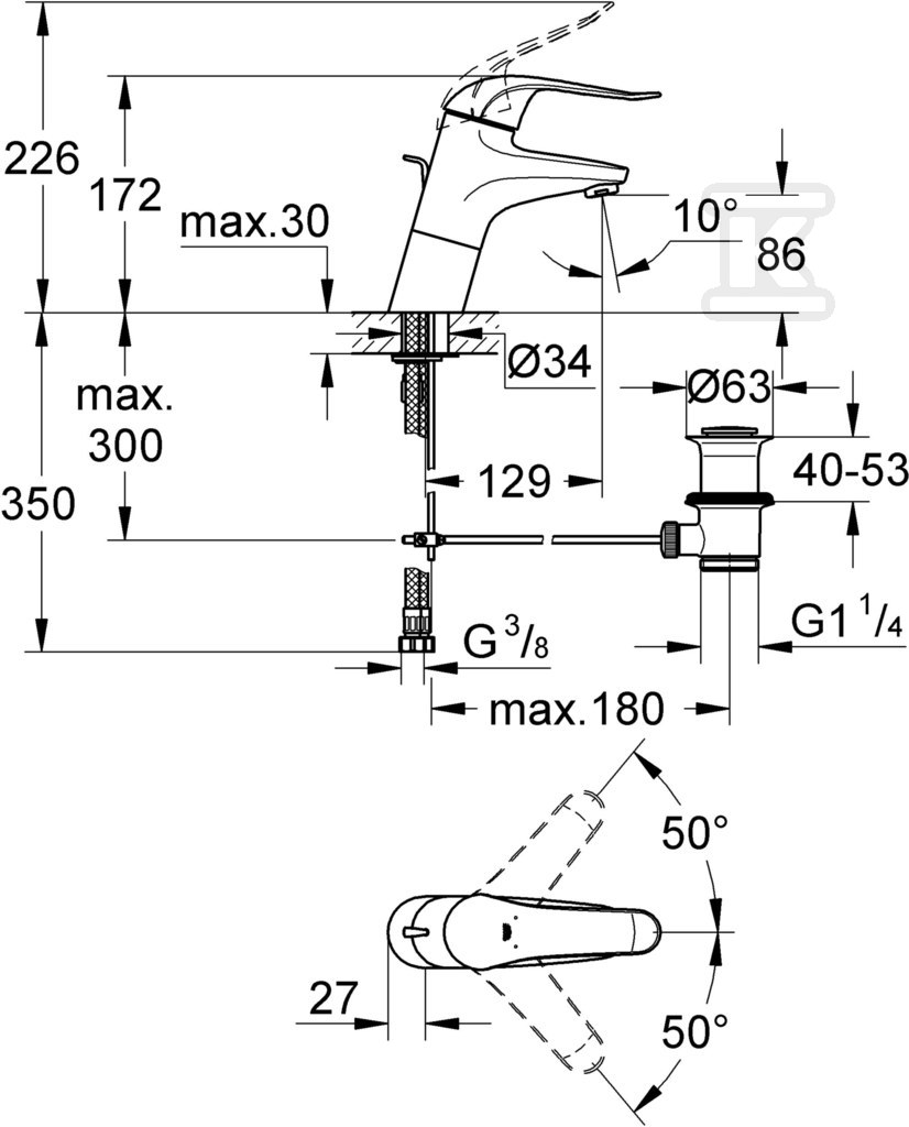 Euroeco Special - basin mixer, - 32766000