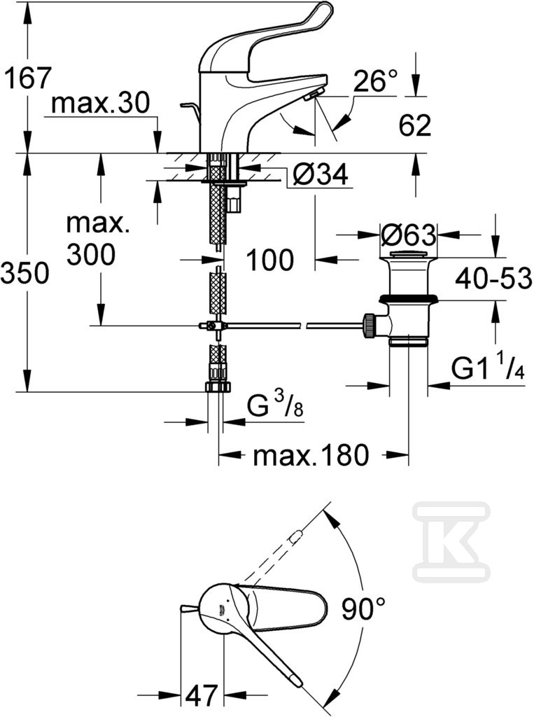 Euroeco Special - single lever basin - 32788000