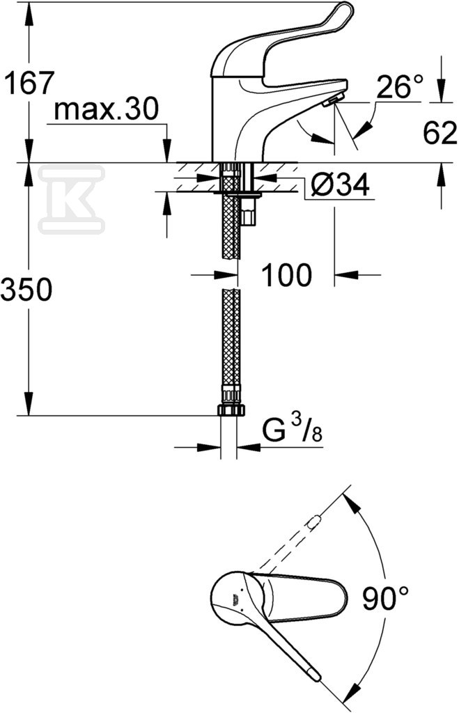 Euroeco Special - single lever basin - 32789000