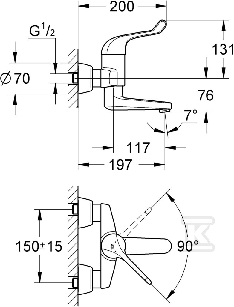 Bateria umywalkowa Grohe Euroeco - 32792000