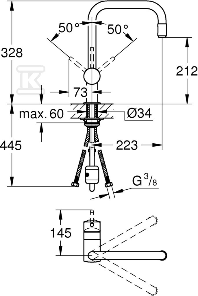 Bateria zlewozmywakowa Minta - 32067000