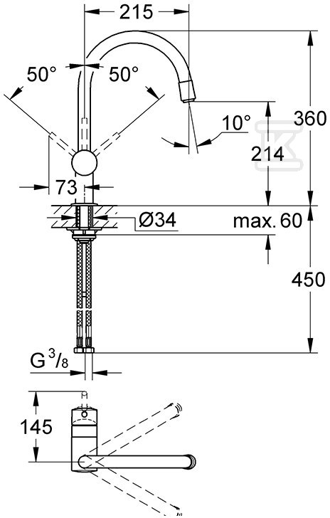 Bateria zlewozmywakowa Minta - 32918000