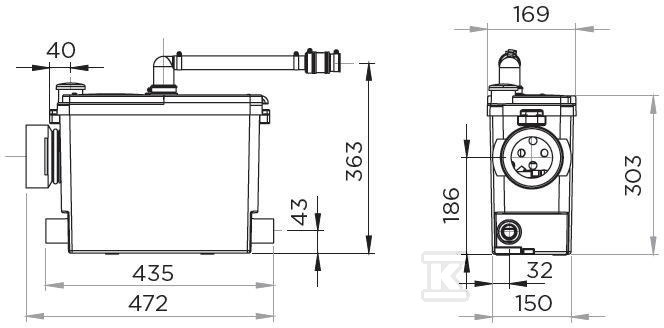 Sanipack Plus Fäkalienentsorger wc+4 - PA2STD