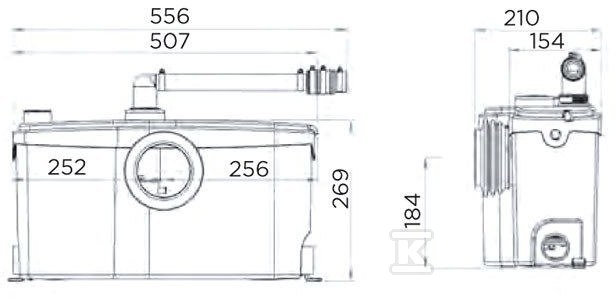 Sanibest Pro Fäkalienentsorger wc+4 - B3PRO