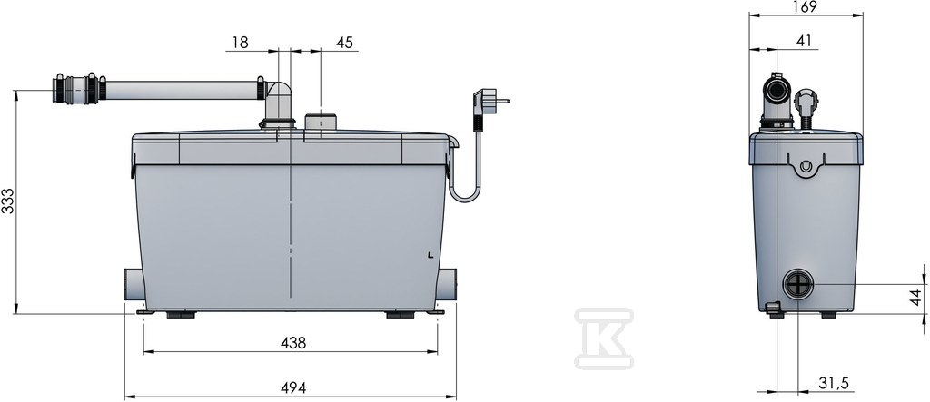 Pump bathroom kitchen dost serv - SANIACCESS4