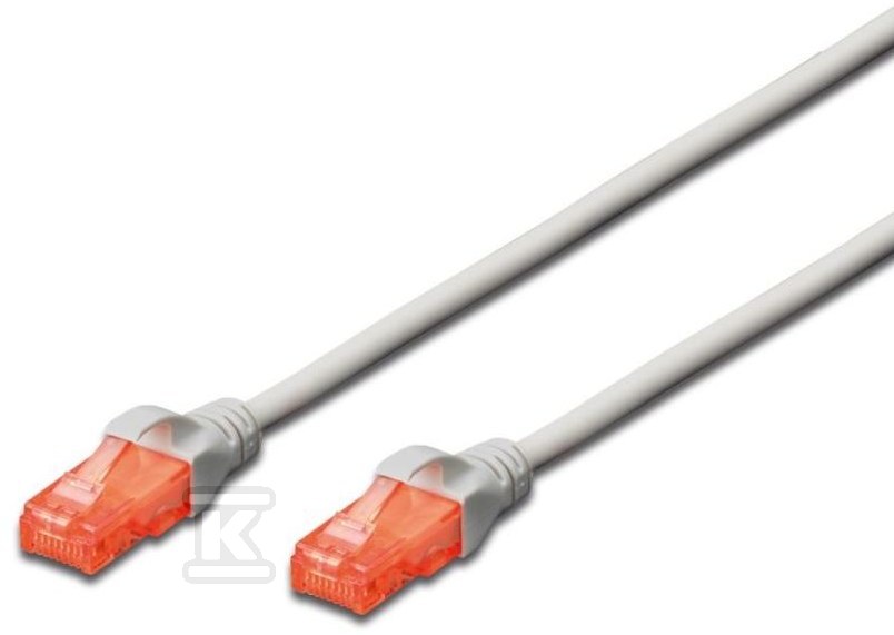 Patch cord RJ45/RJ45 U/UTP Cat 6 gray - DK-1612-020