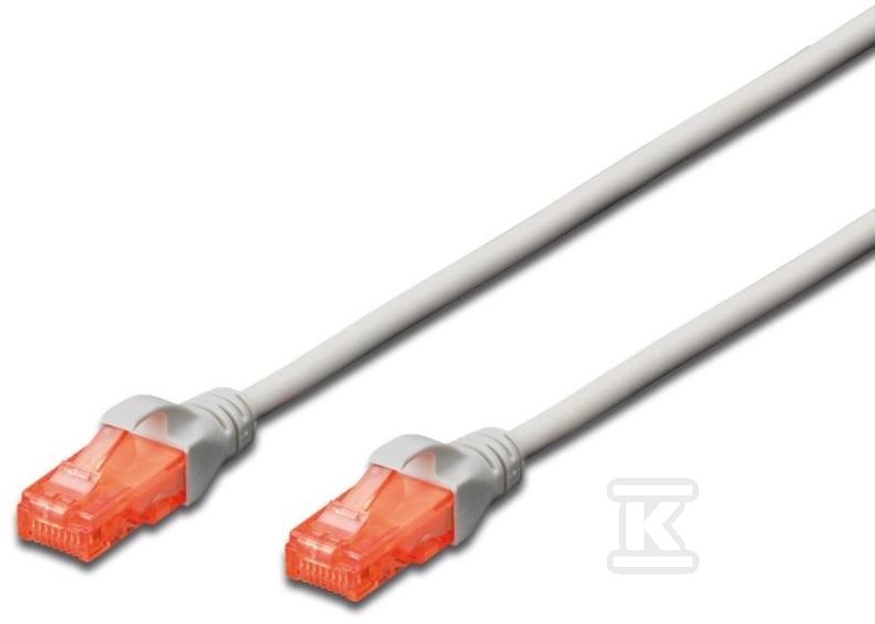 Patch cord RJ45/RJ45 U/UTP cat.6 gray - DK-1612-010