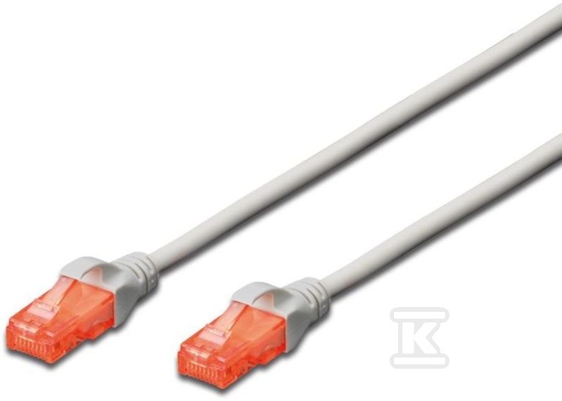 Patch cord RJ45/RJ45 U/UTP cat 6 gray - DK-1612-005