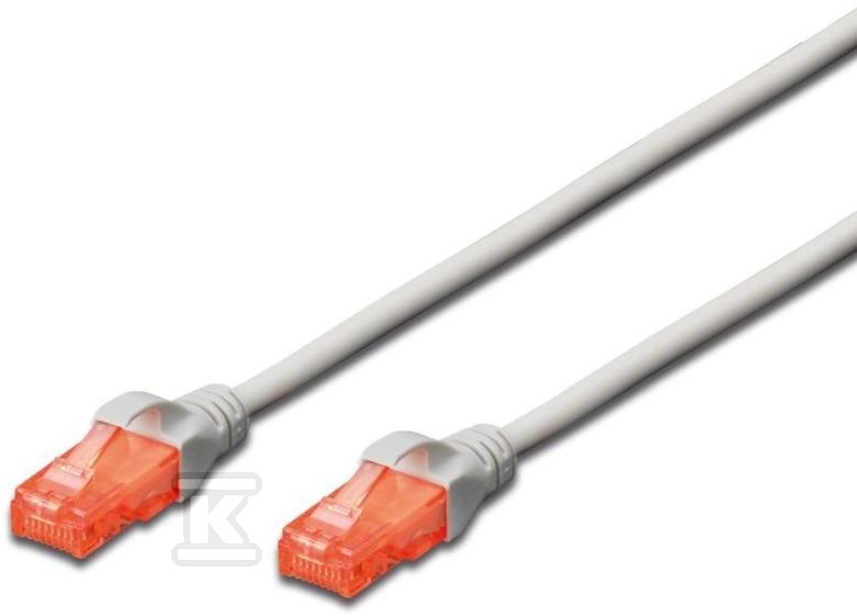 Patch cord RJ45/RJ45 U/UTP cat.6 gray - DK-1612-050