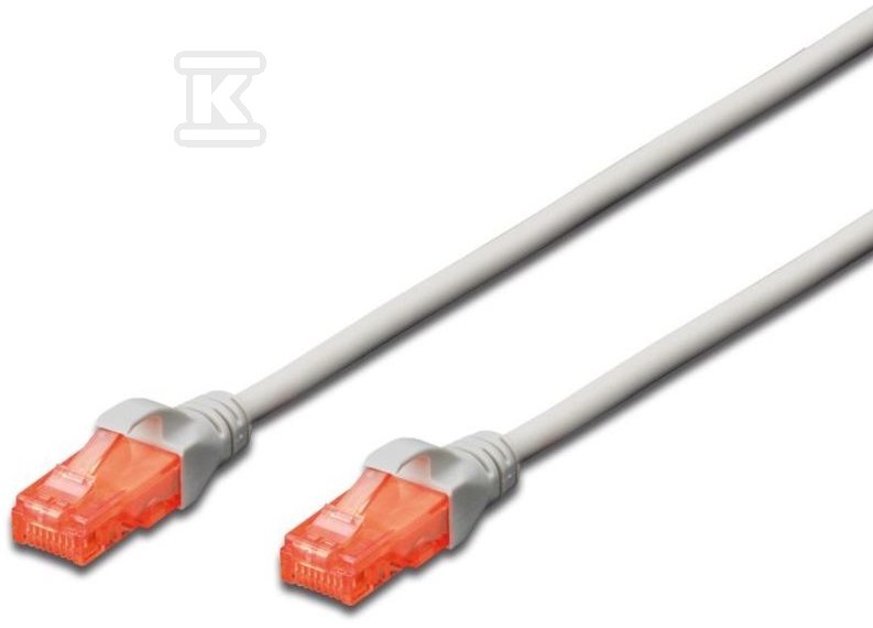 Patch cord RJ45/RJ45 U/UTP cat.6 gray - DK-1612-030