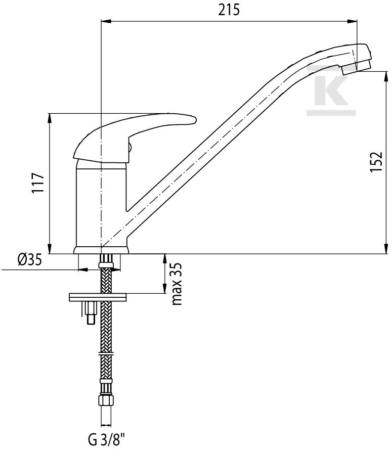 GALEO kitchen standing single-hole - 2441010