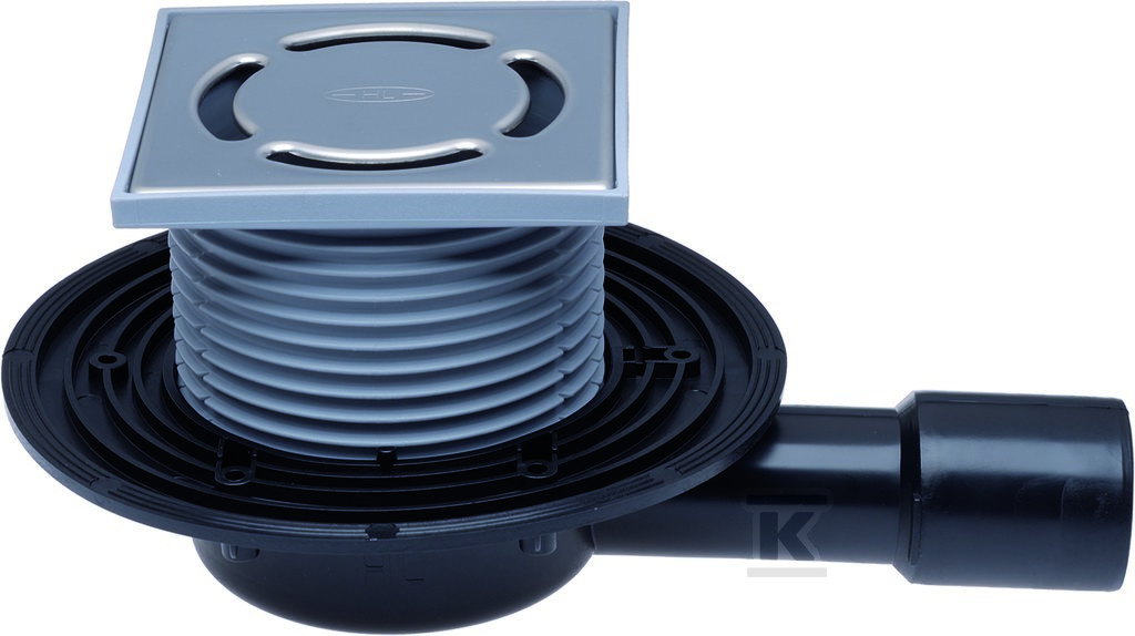 Ceiling drain DN40/50, horizontal, low - HL90PRBLUE