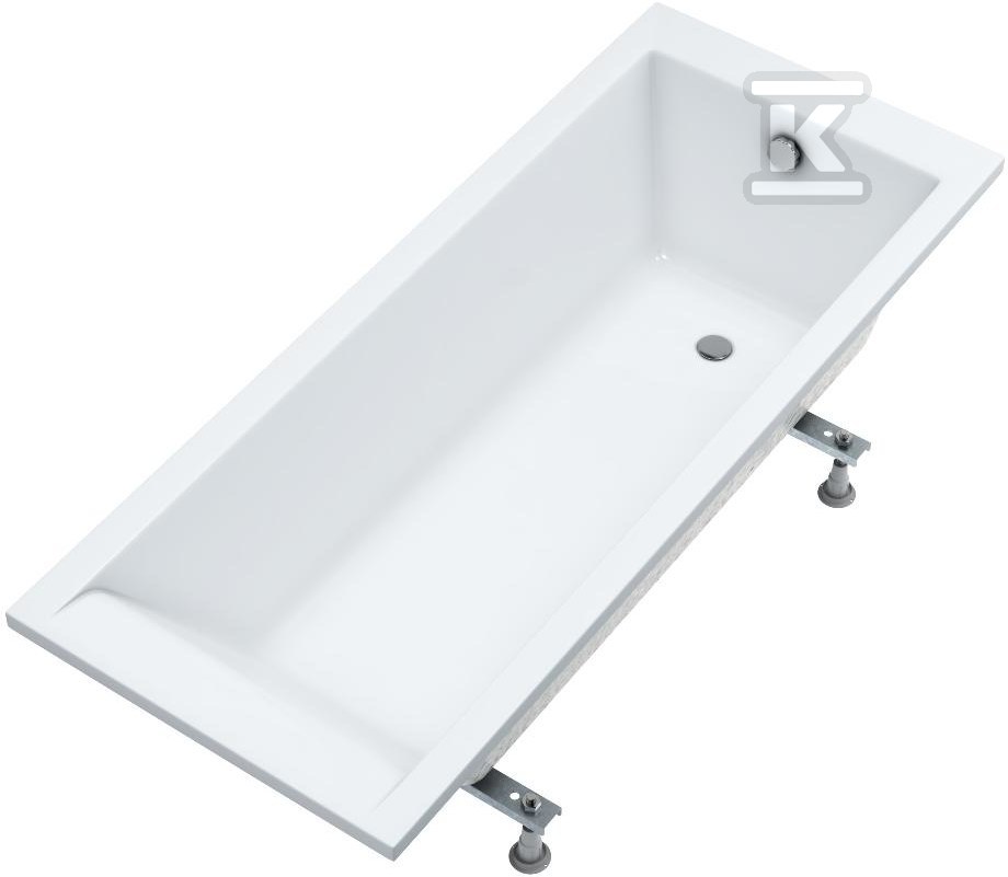 Rectangular bathtub 140x70x40.5 cm with - 15848230