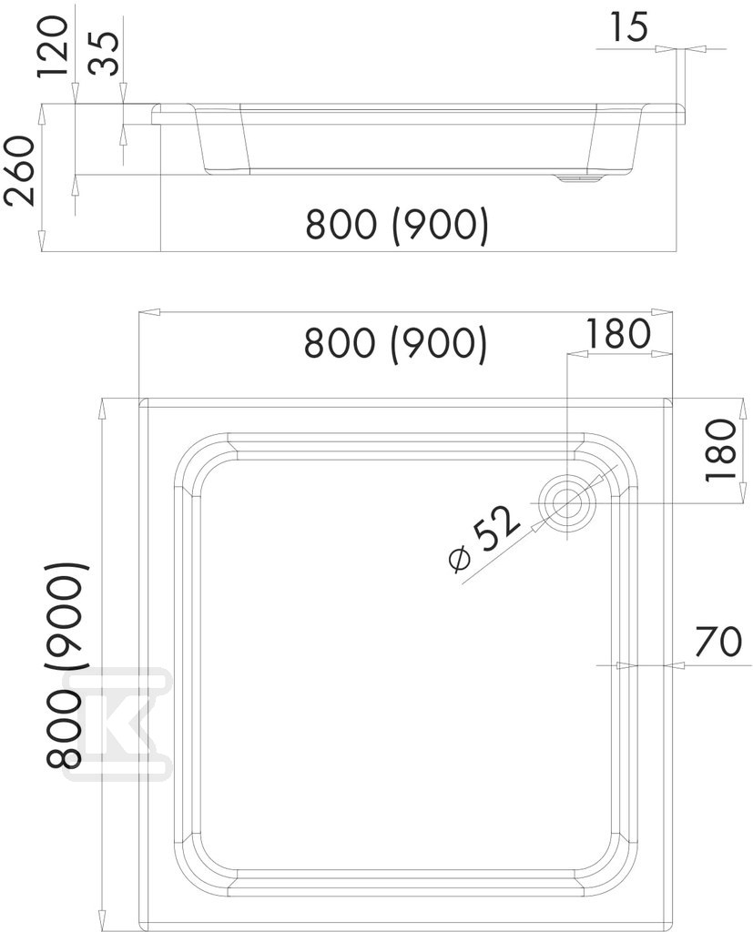 Stabilsound 90x90x26/12cm čtvercová - 3.012