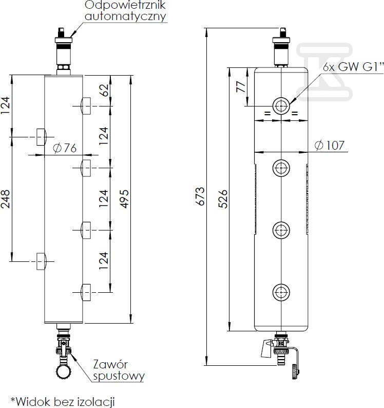 Cuplaj hidraulic izolat BLH 850 cu - 9085010