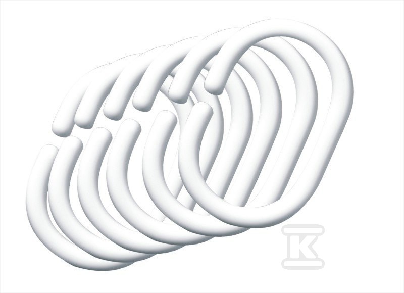 Curtain rings white set white /12set/ - 91202