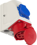 Розетка комбінована CEE 16A 400V 3P+Z+N + 230V зі штирем, провідна IP44
