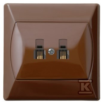 Independent double telephone socket - GPT-2AN/24