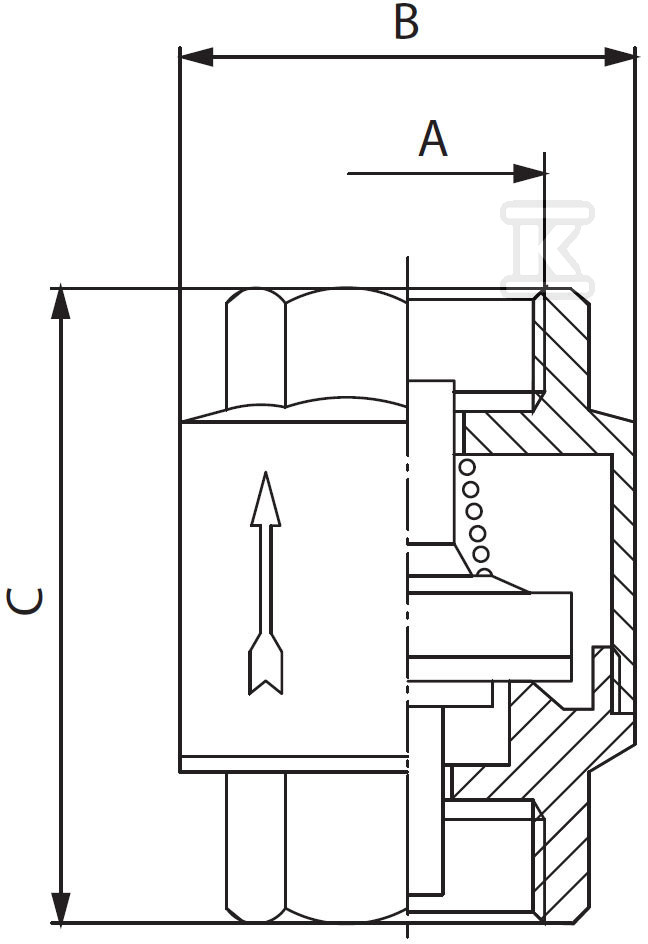 Check valve 1/2" - ZZ1W