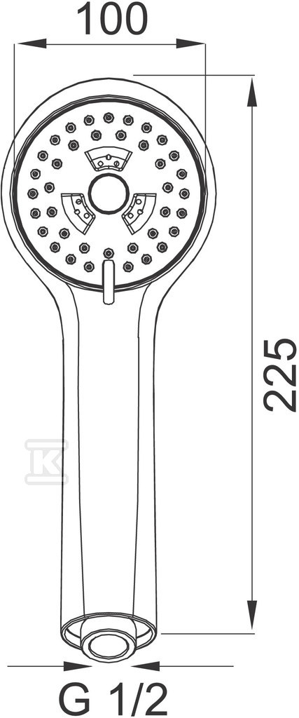 Słuchawka prysznicowa Sole 3-Funkcyjny - S300