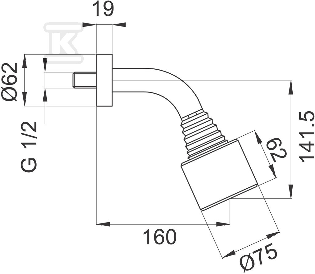 Shower head, 2F chrome - NPG01