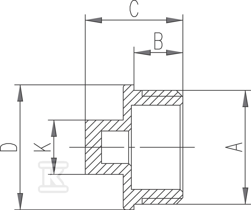 Brass plug 1/2" chrome - KOR3C