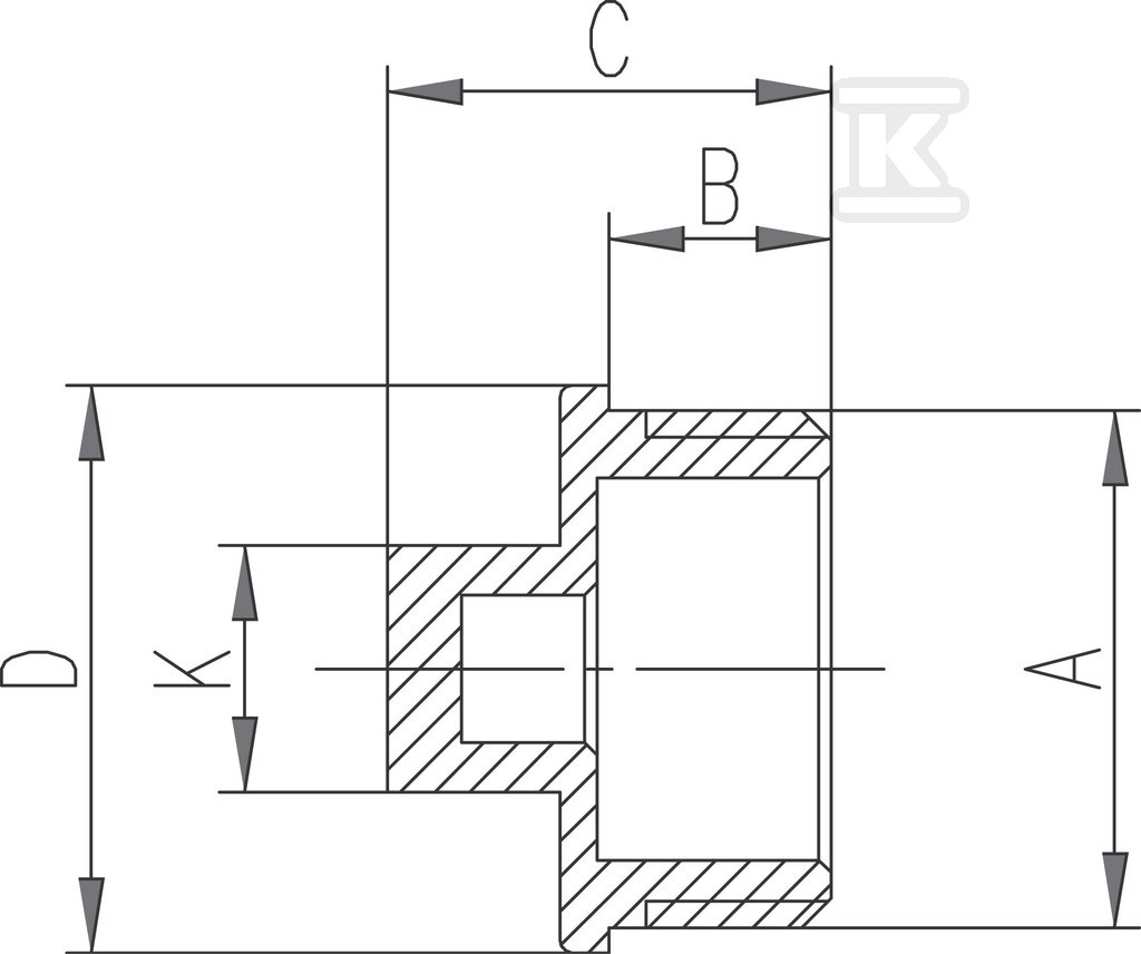 Korek mosiężny 1/2" żółty - KOR3Z