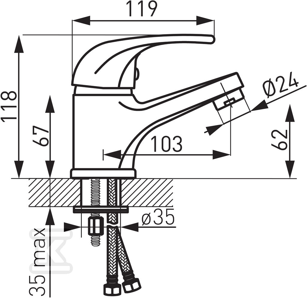 VASTO Washbasin mixer, chrome - BVA2