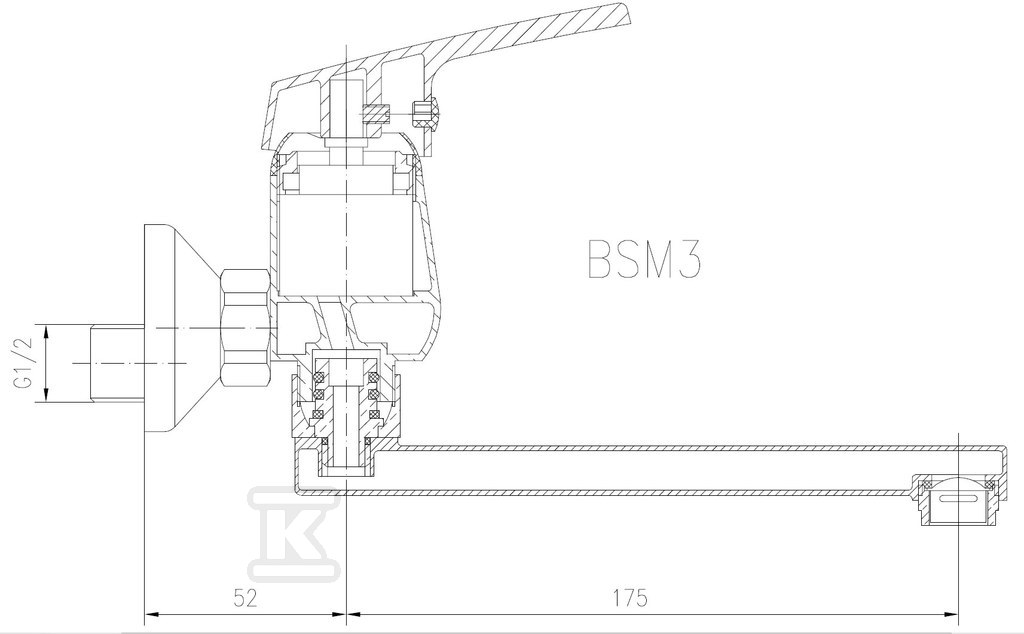 Baterie de lavoar Smile de perete crom - BSM3