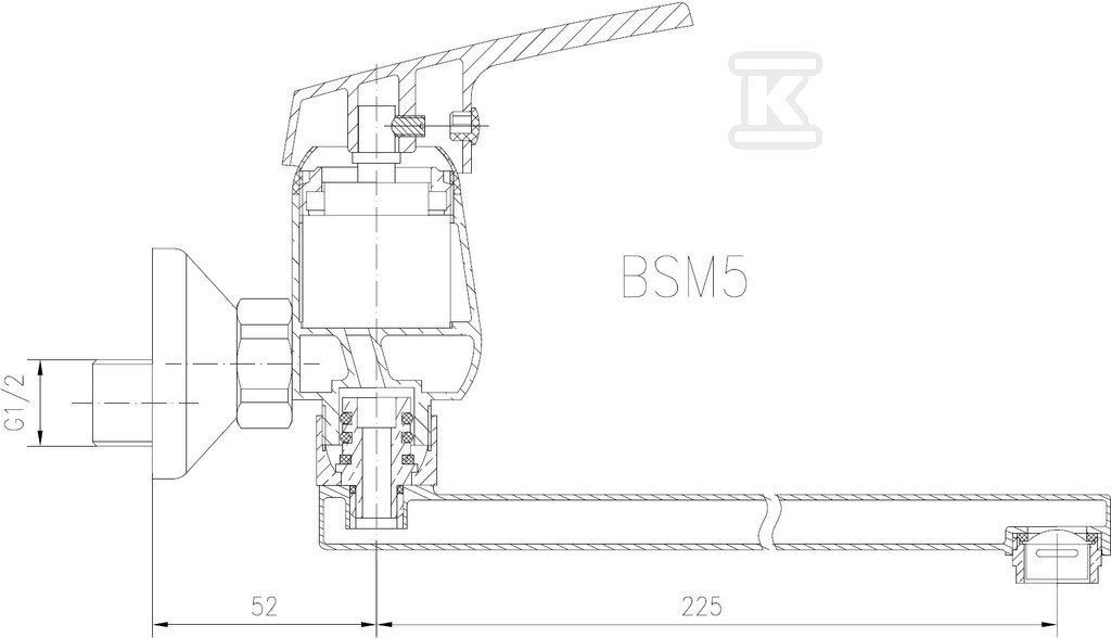 Bateria zlewozmywakowa Smile ścienna, - BSM5