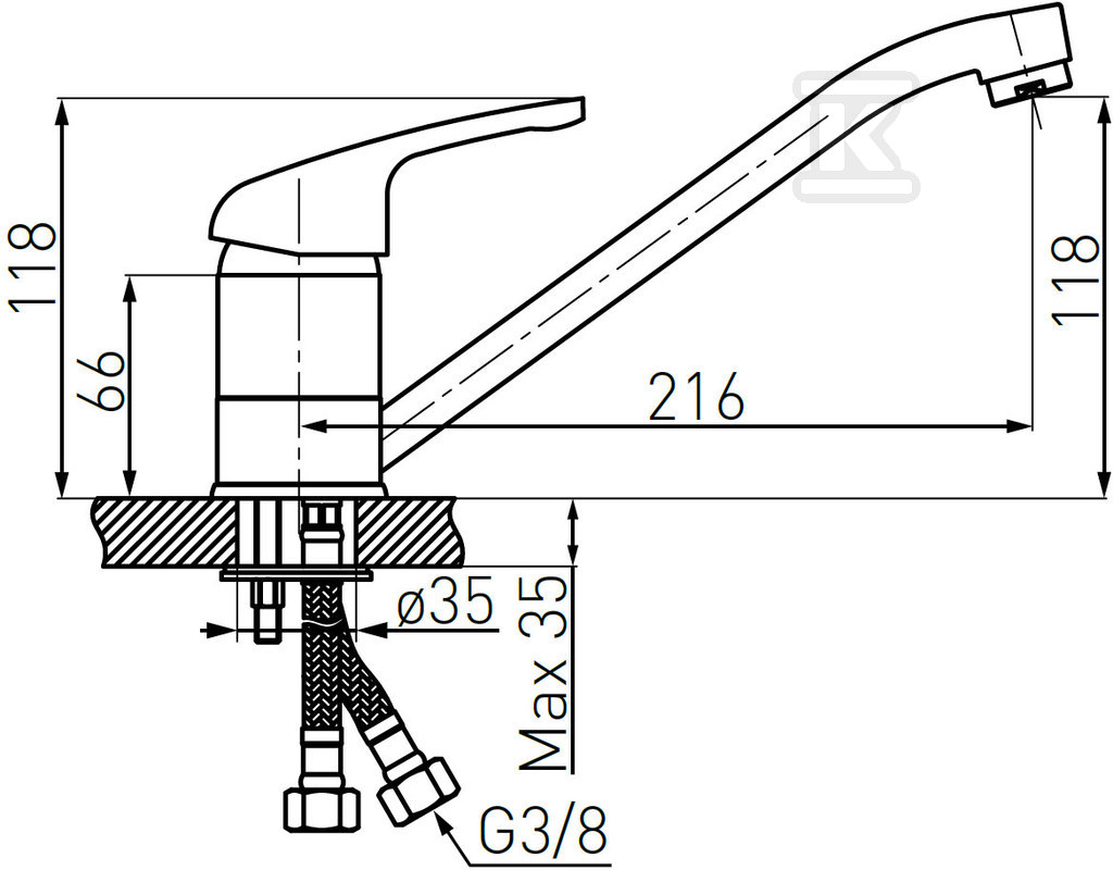 Bateria zlewozmywakowa Freya stojąca, - BFR4B