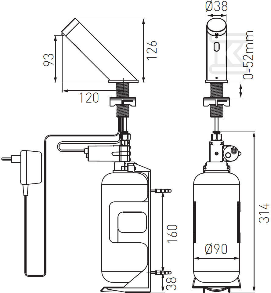 Dozownik mydła Mistral Sensor - BBB112