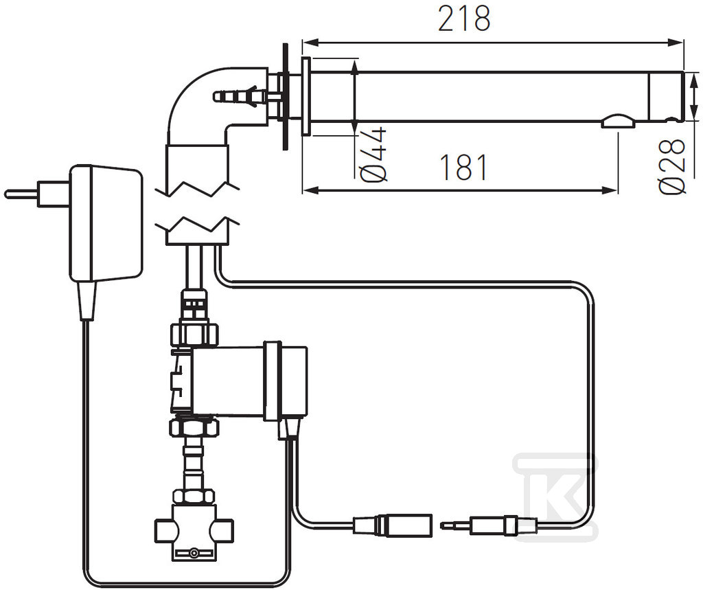 Bateria ścienna Bora Sensor Power-Safe - BBB121SM