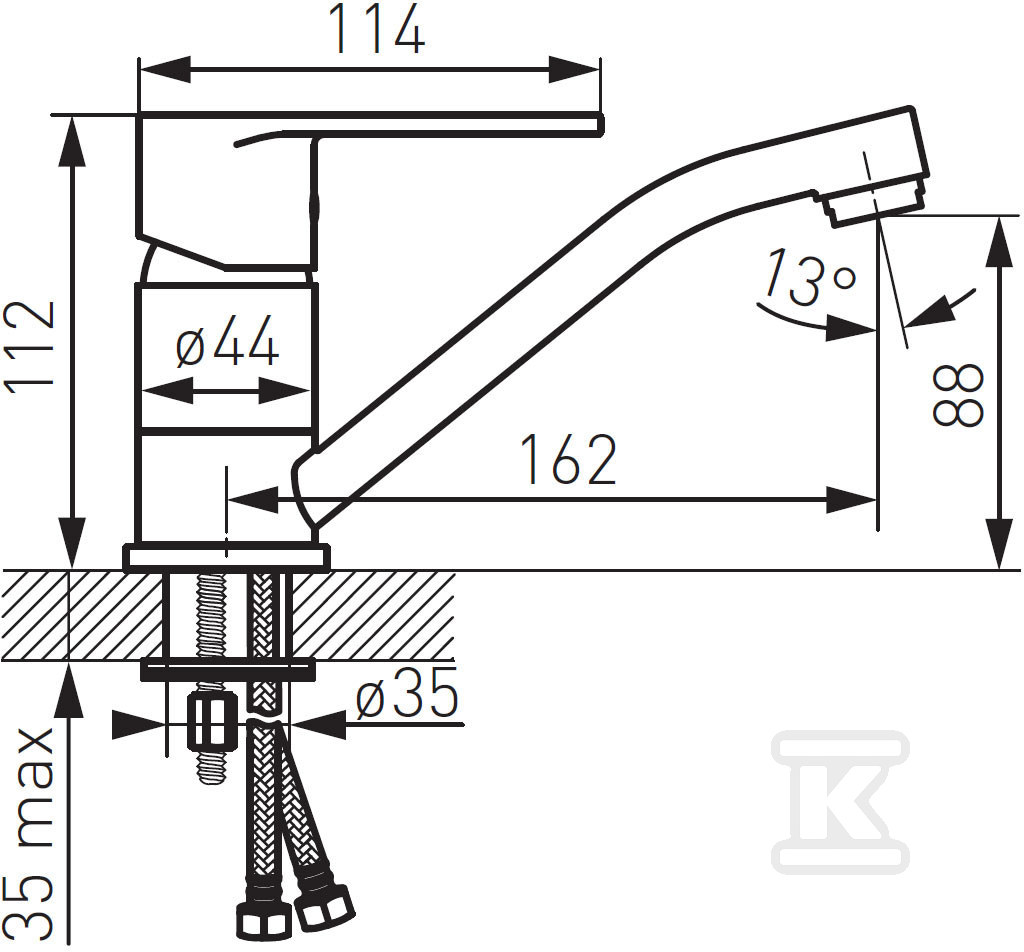 Algeo Waschtischarmatur, drehbar, - BAG2AA