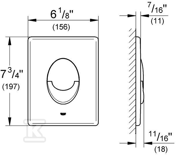 Skate Air, flush button, for 2-capacity - 38505000