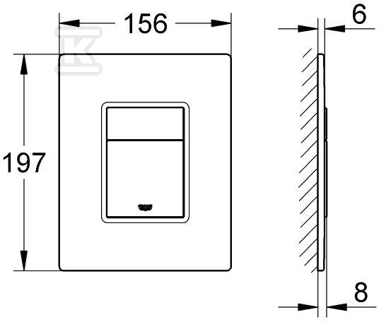 Skate Cosmopolitan - glass plate flush - 38845KS0