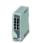 Managed Switch 2000 seria, 8 Porty RJ45 10/100 MBit/s, stopień ochrony: IP20, Temperatura otoczenia (praca): 0 °C ... 60 °C, Zakres napięcia zasilania: 18 V DC ... 32 V DC, PROFINET Conformance Class A, Proces rozwoju certyfikowany zgodnie z normą IEC 62443-4-1, Certyfikat produktu wg IEC 62443-4-2