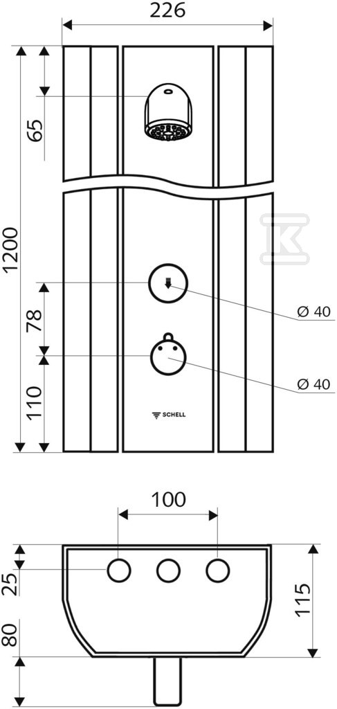 Panel prysznicowy Linus DP-SC-T - 008020899