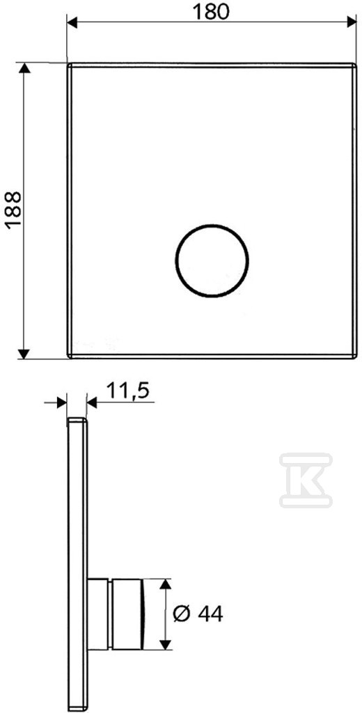 Prysznic ścienny podtynkowy Linus D-SC- - 018332899