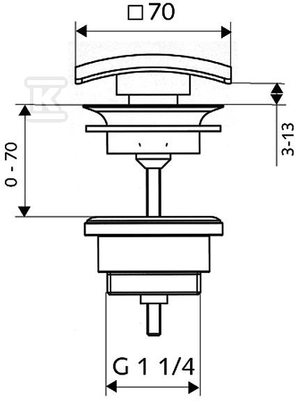 Zawór trzpieniowy do syfonu Quad - 020030699