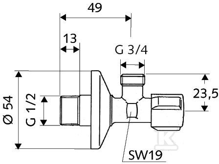 Zawór przyłączeniowy regulacyjny - 033000699