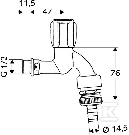 Komfort elszívó szelep 1/2" króm, BSZ, - 033510699