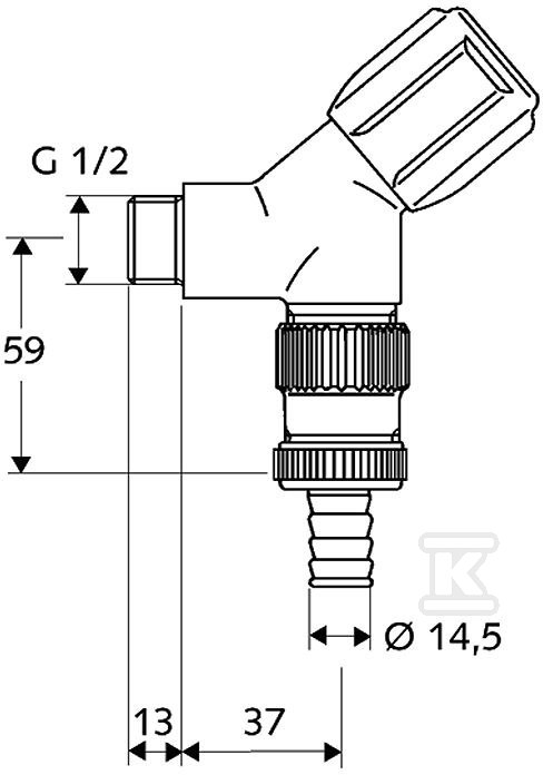 Zawór skośny Comfort do urzadzen 1/2" - 033900699