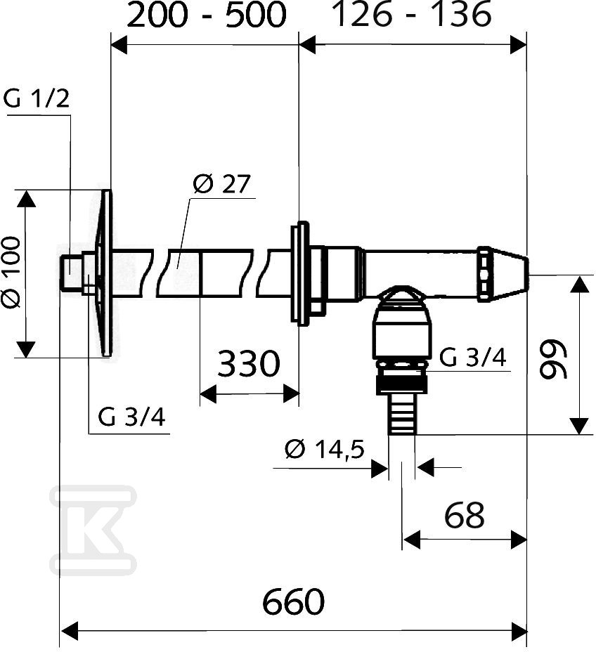 Zawór zewnetrzny Polar II Set 1/2" - 039970399