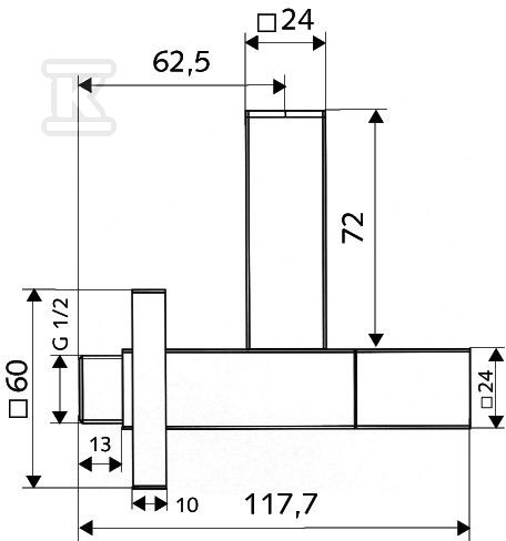 Zawór kątowy Quad 1/2" chrom - 053620699